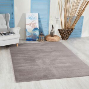 Jassrug Tavşan Tüyü Kürk Halı 120x180 Antrasit